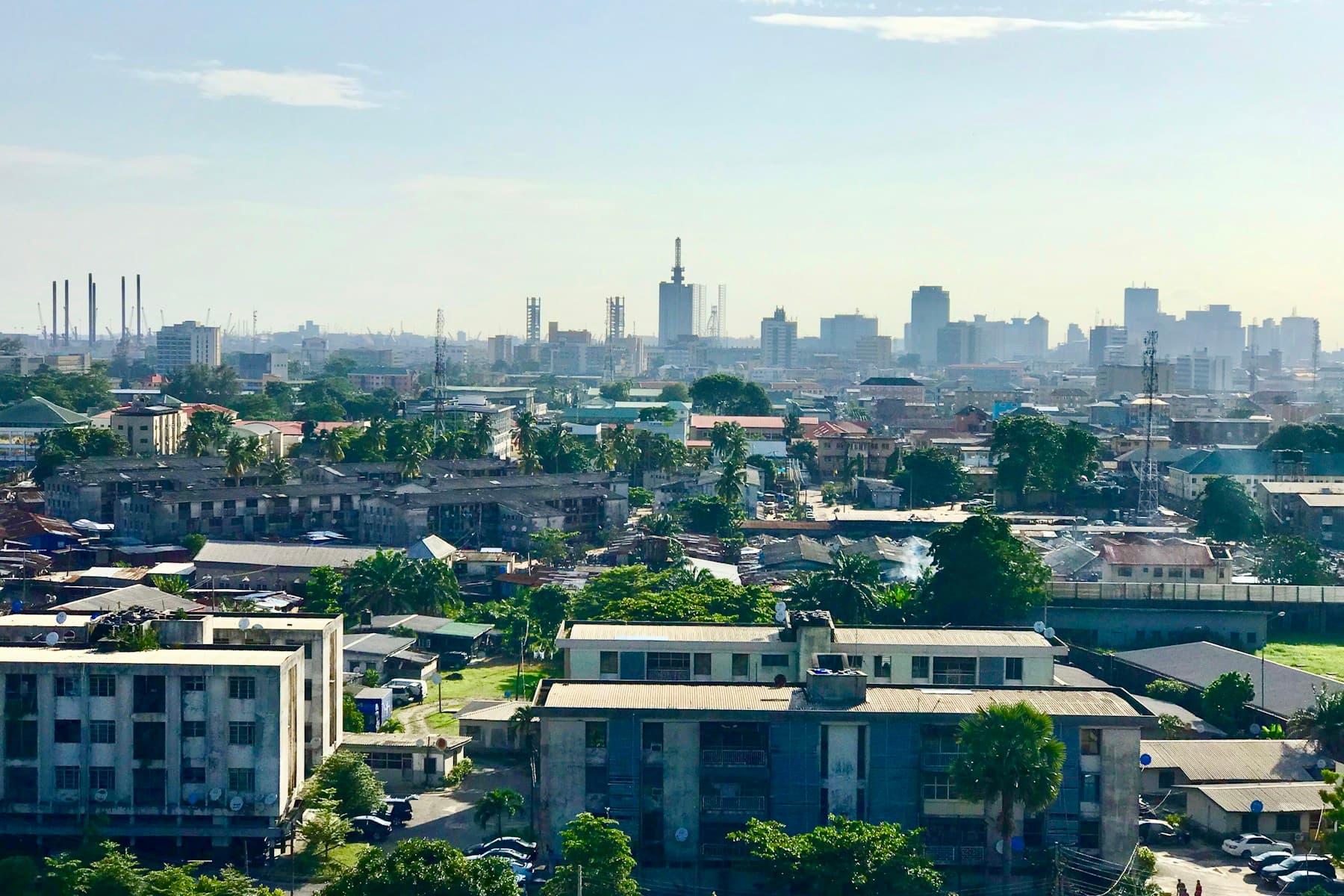 Aerial view of Abuja and its planned urban landscape