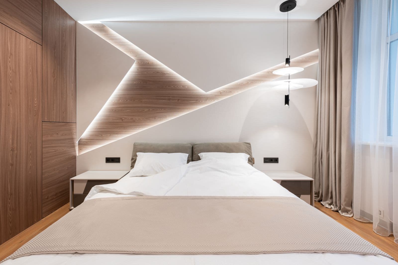 Bright minimalist room with natural light and essential furnishings
